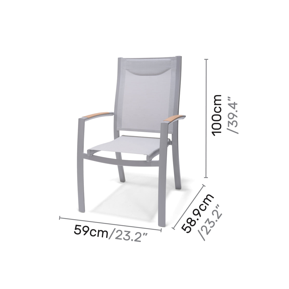 Panama Light Stacking Armchair - 2pc by LifestyleGarden US - product image 12 for Resin Society
