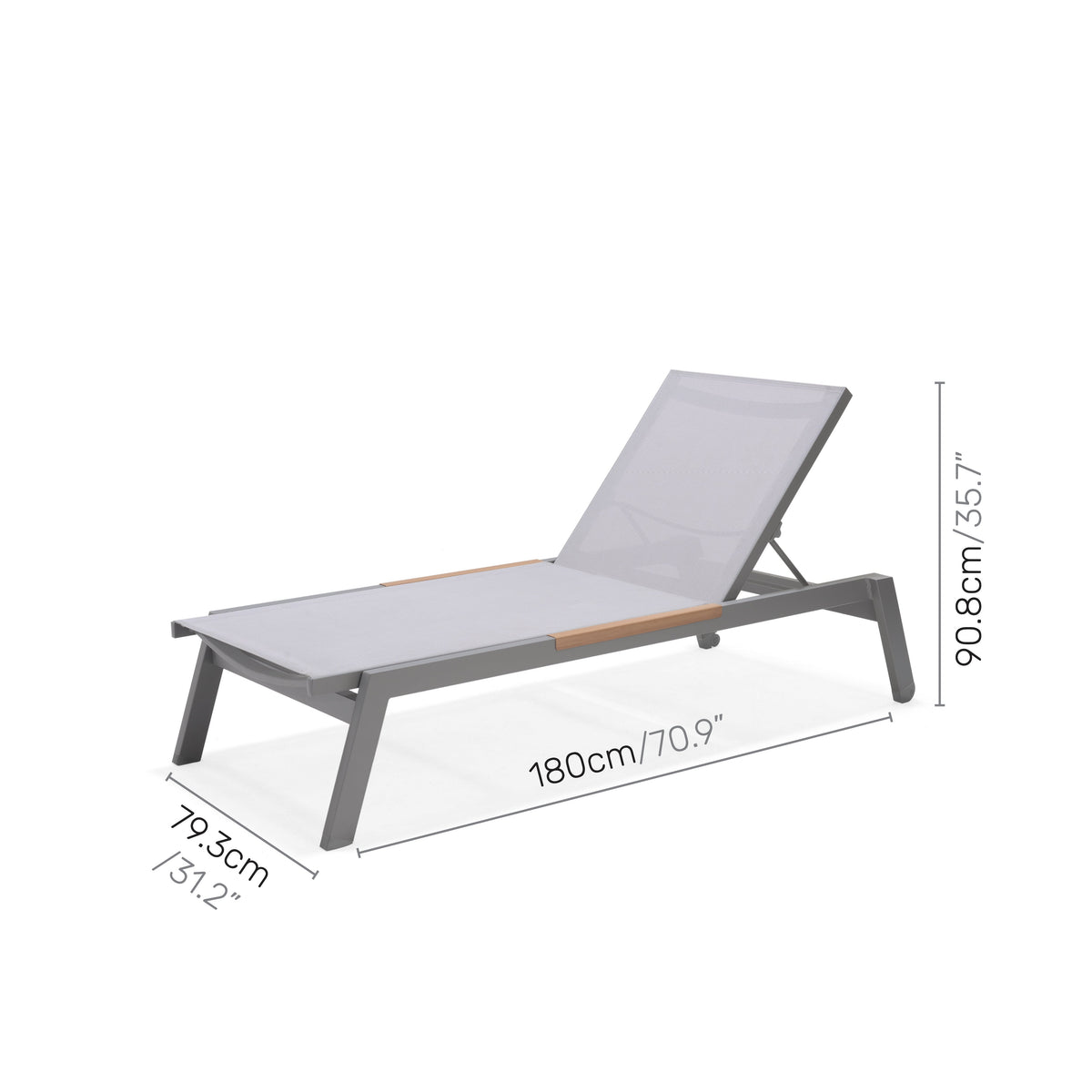 Panama Light Sun Lounger - 1pc by LifestyleGarden US - product image 13 for Resin Society
