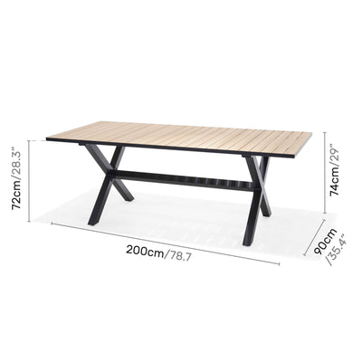 Panama Dark Rectangular Table by LifestyleGarden US - product image 8 for Resin Society