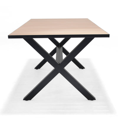 Panama Dark Rectangular Table and 6 Nassau Black Aluminum by LifestyleGarden US - product image 11 for Resin Society