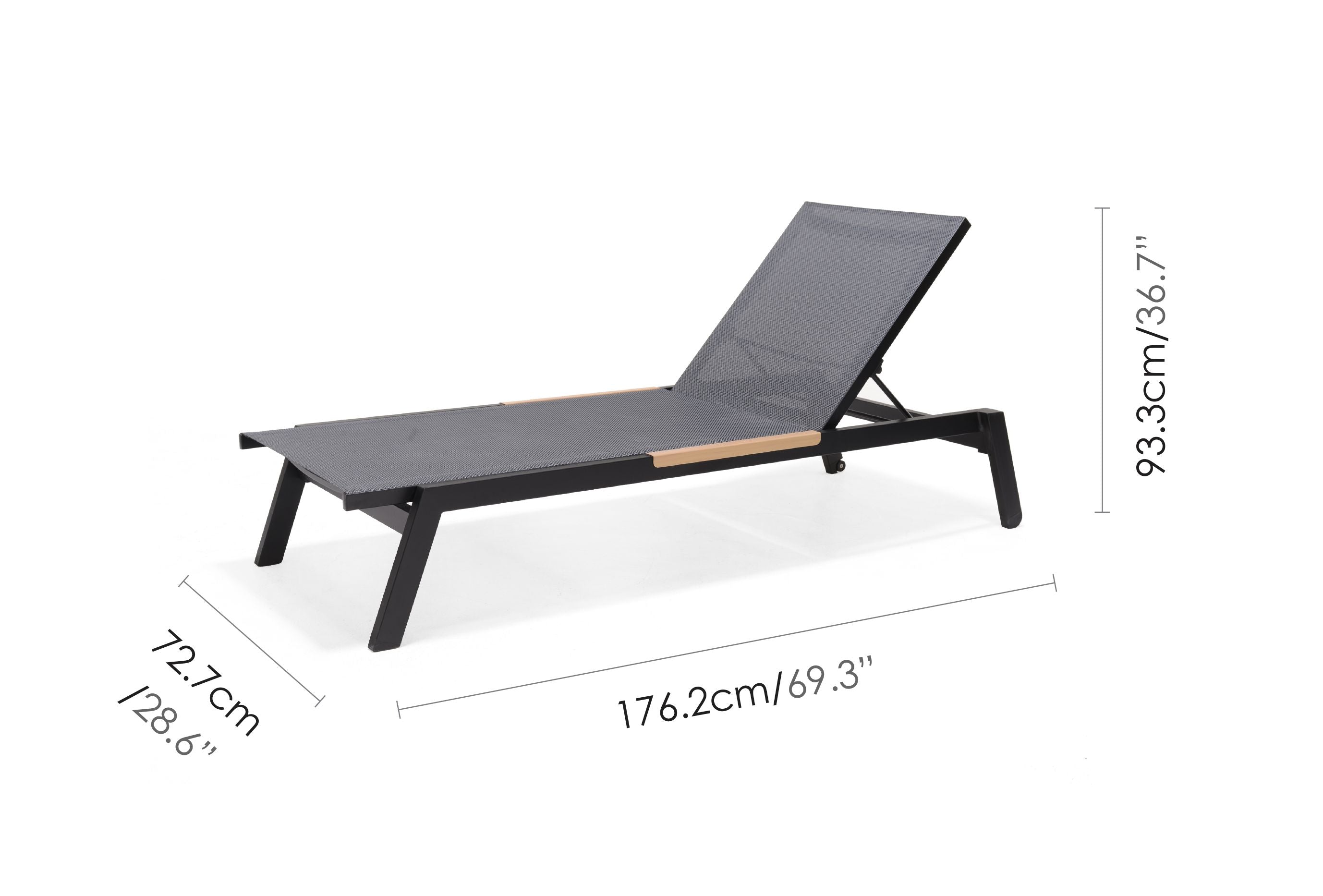 Panama Dark Sun Lounger - 1pc by LifestyleGarden US - product image 10 for Resin Society