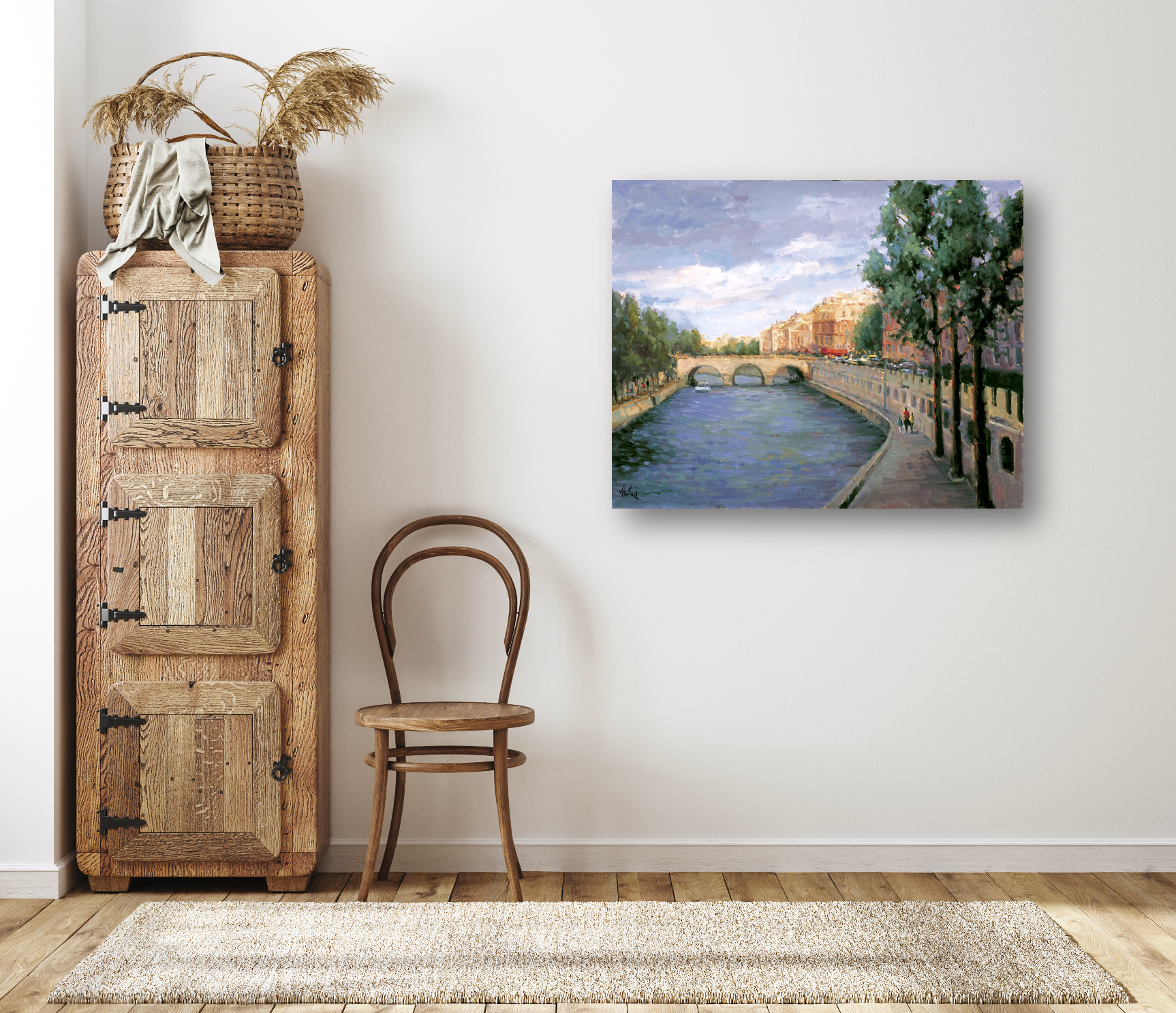 Paris Morning Artist Enhanced Canvas Print by John Beard Collection - product image 4 for Resin Society