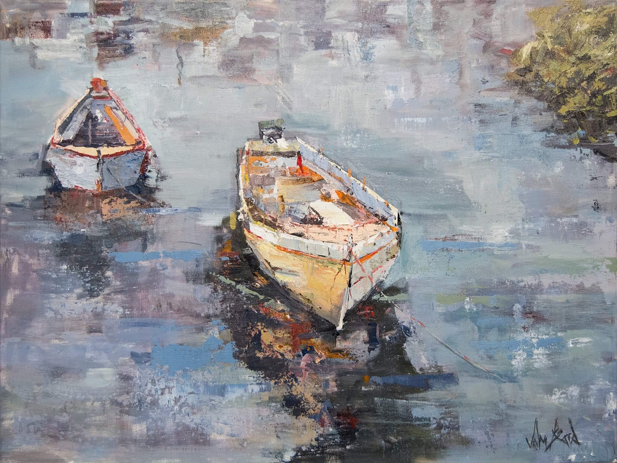 Patiently Waiting Artist Enhanced Canvas Print by John Beard Collection - main product image for Resin Society