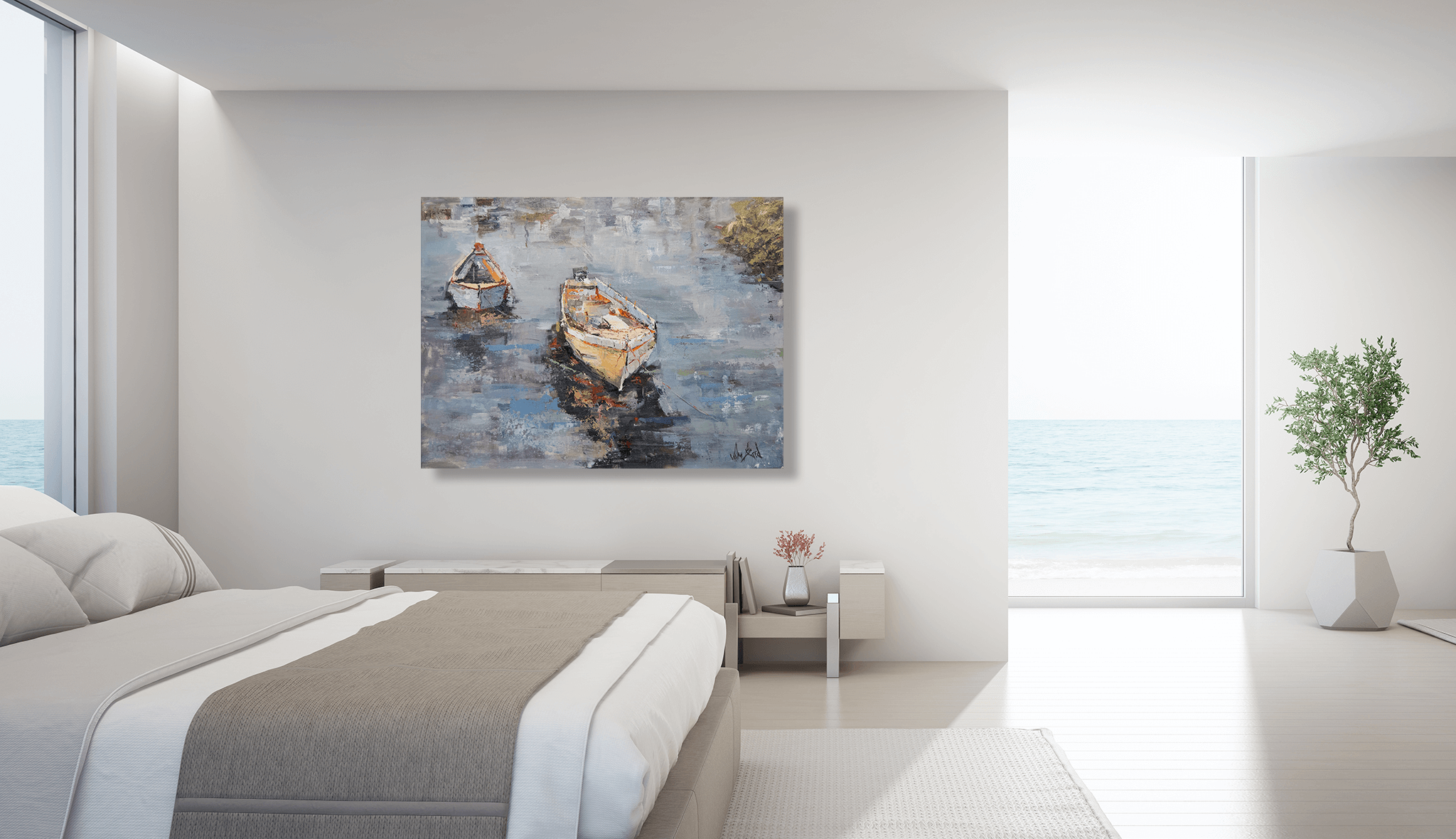 Patiently Waiting Artist Enhanced Canvas Print by John Beard Collection - product image 3 for Resin Society