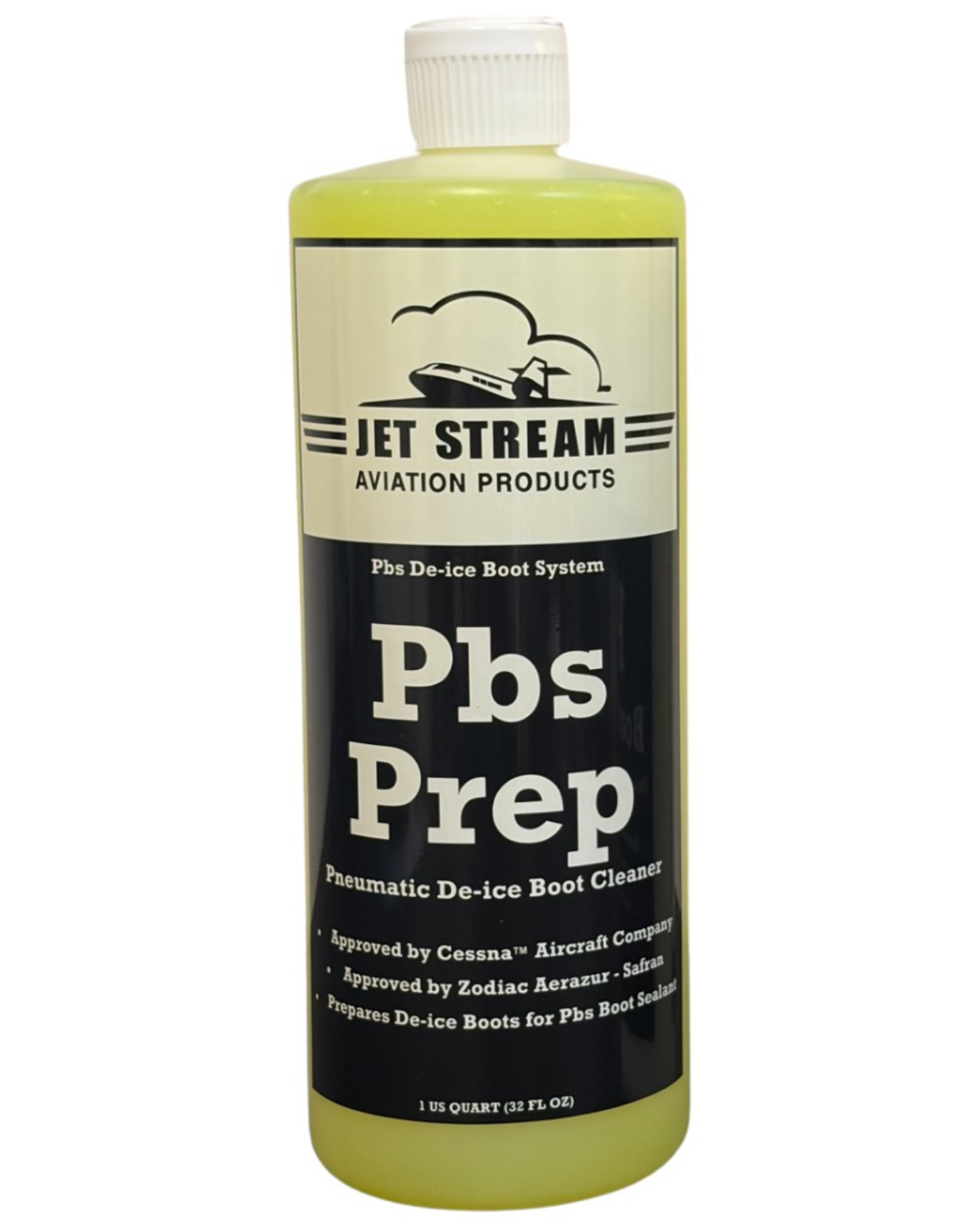 Pbs Prep 1 US Quart bottle front label by Jet Stream Aviation Products Inc.