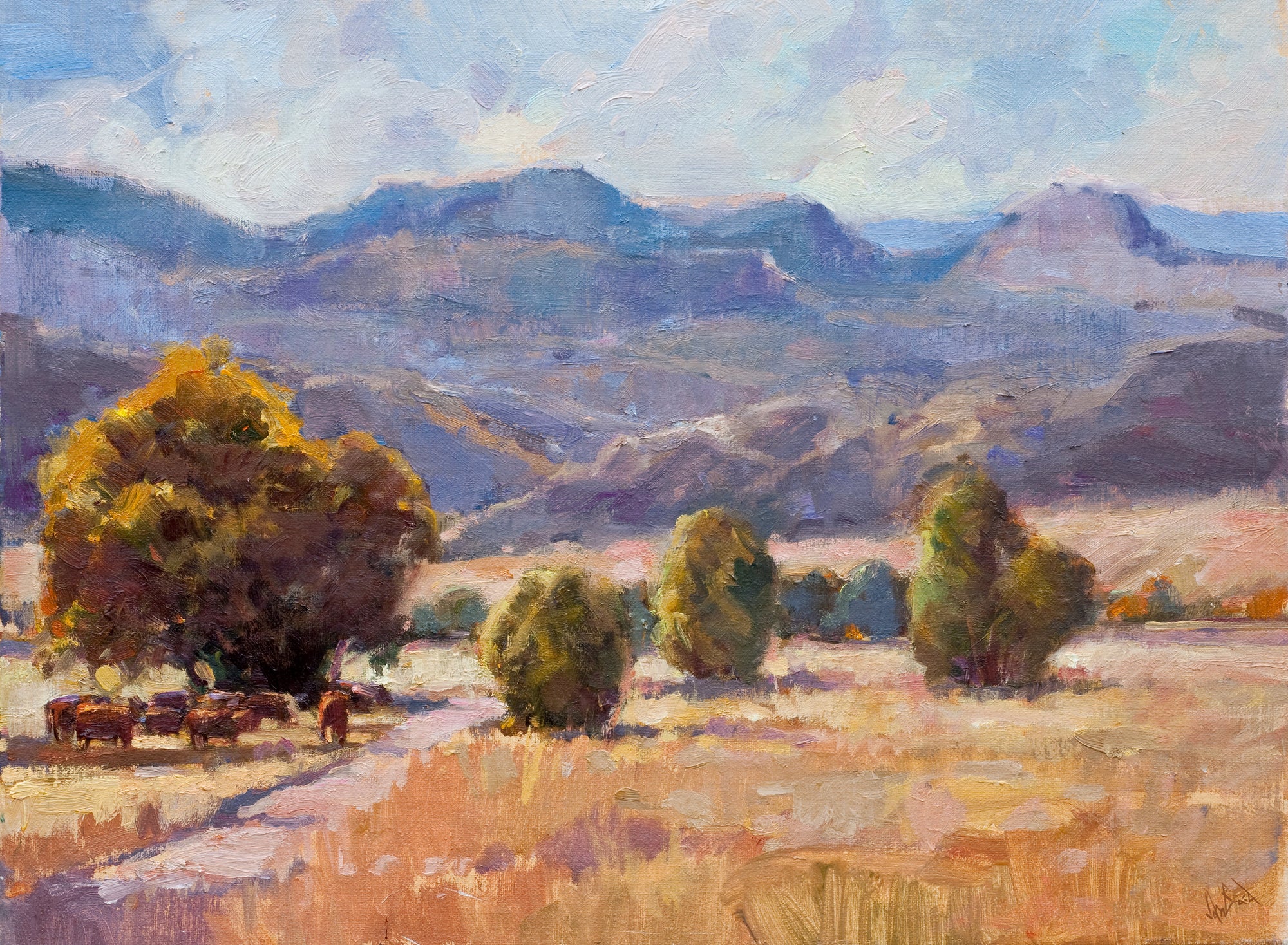 Peaceful Valley Artist Enhanced Canvas Print by John Beard Collection - main product image for Resin Society