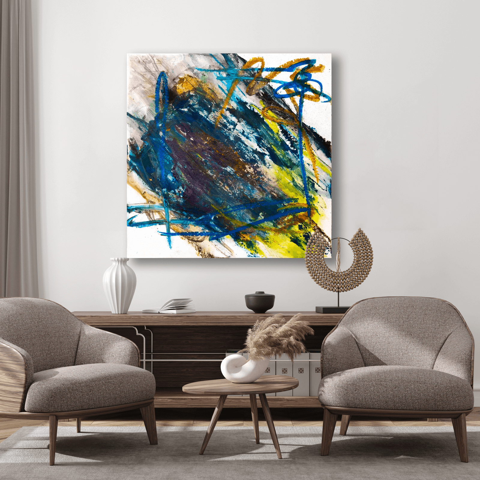 Peacock Ore Artist Enhanced Canvas Print by John Beard Collection - product image 2 for Resin Society