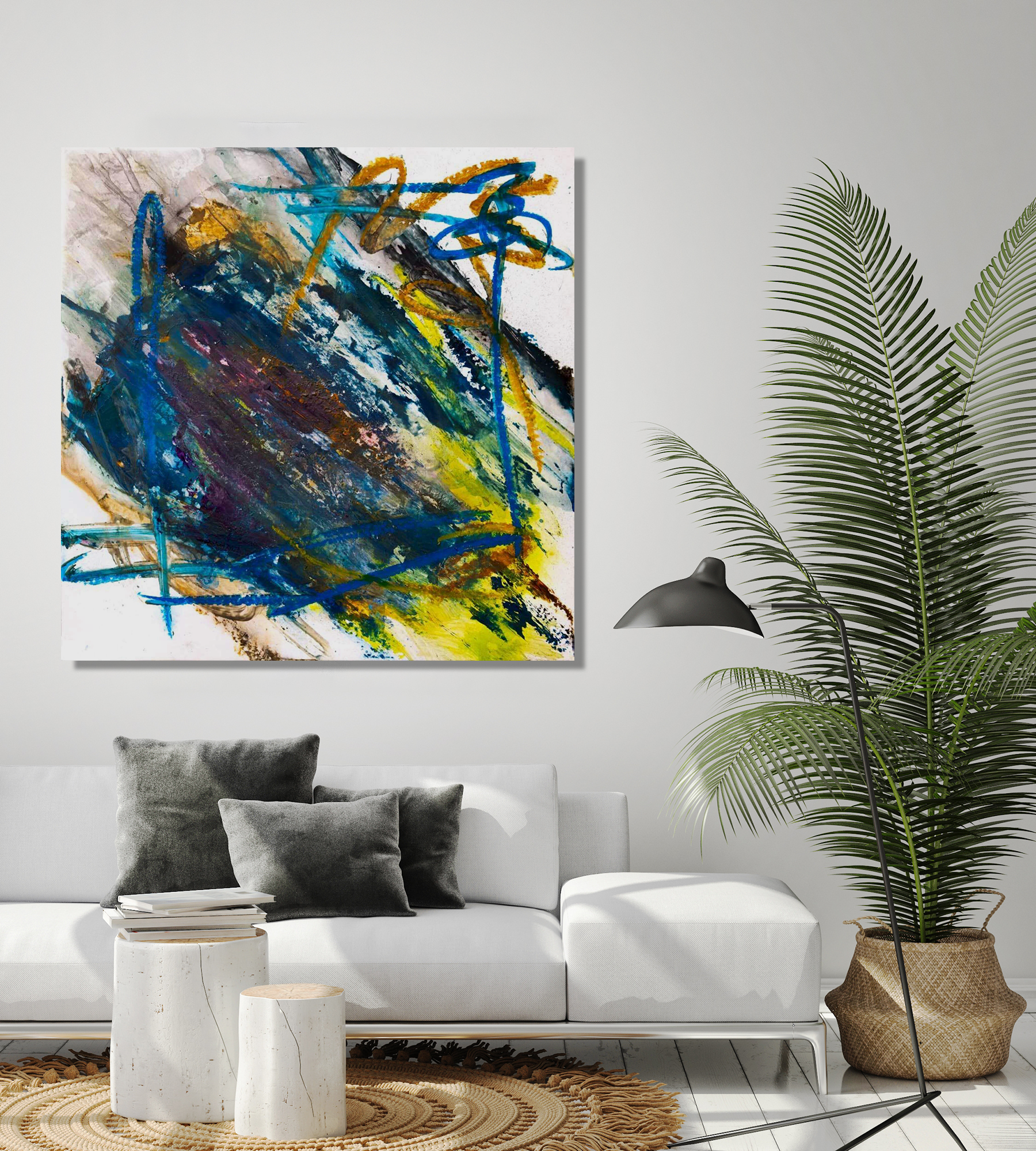 Peacock Ore Artist Enhanced Canvas Print by John Beard Collection - product image 4 for Resin Society