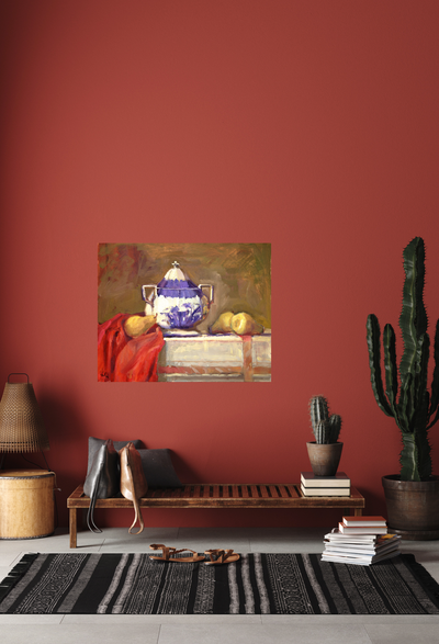 Pears Still Life Artist Enhanced Canvas Print by John Beard Collection - product image 2 for Resin Society