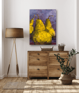 Pears with Purple Artist Enhanced Canvas Print by John Beard Collection - product image 3 for Resin Society