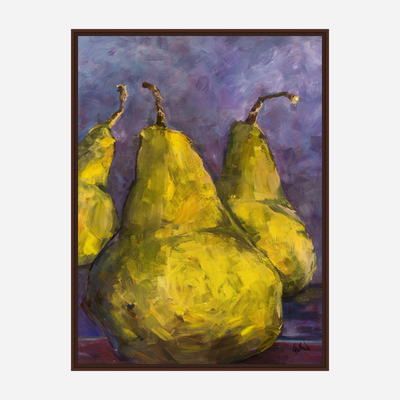 Pears with Purple Artist Enhanced Canvas Print by John Beard Collection - product image 5 for Resin Society