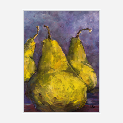 Pears with Purple Artist Enhanced Canvas Print by John Beard Collection - product image 6 for Resin Society