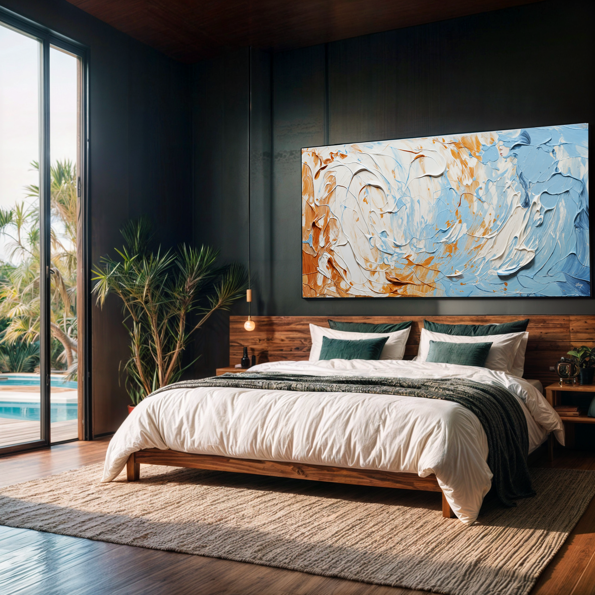 Canvas Print: "Pebble Tides III" by Tailored Canvases - product image 3 for Resin Society