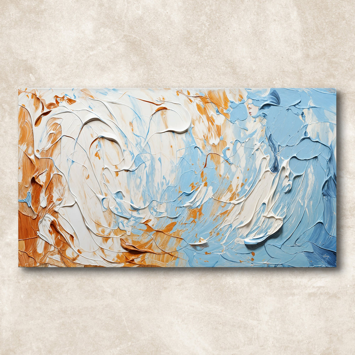 Canvas Print: "Pebble Tides III" by Tailored Canvases - product image 4 for Resin Society