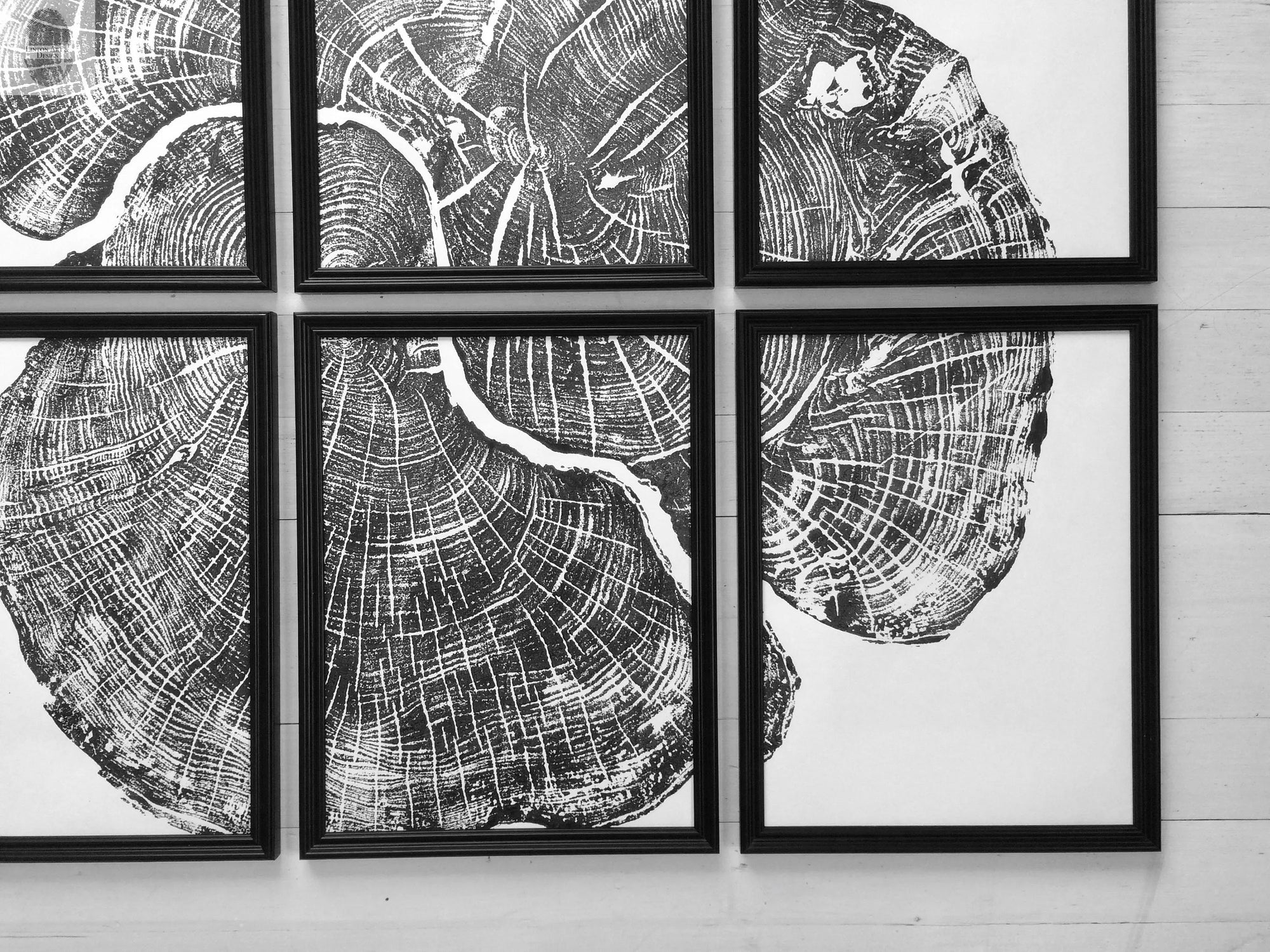 Set of six 12x16 inch handmade woodcut prints of Pennsylvania sugar maple trees by lintonart