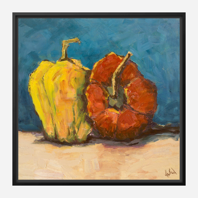 Peppers Bleu Artist Enhanced Canvas Print by John Beard Collection - product image 5 for Resin Society