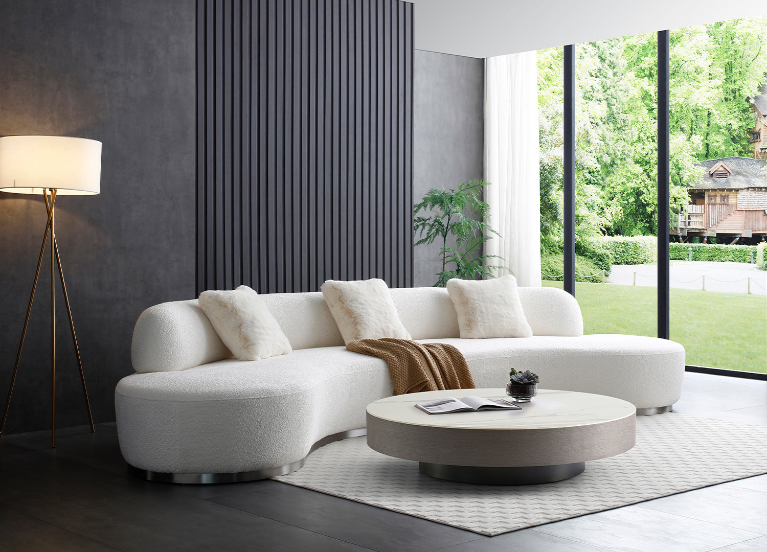 Perla Curved Sofa detail image - Resin Society