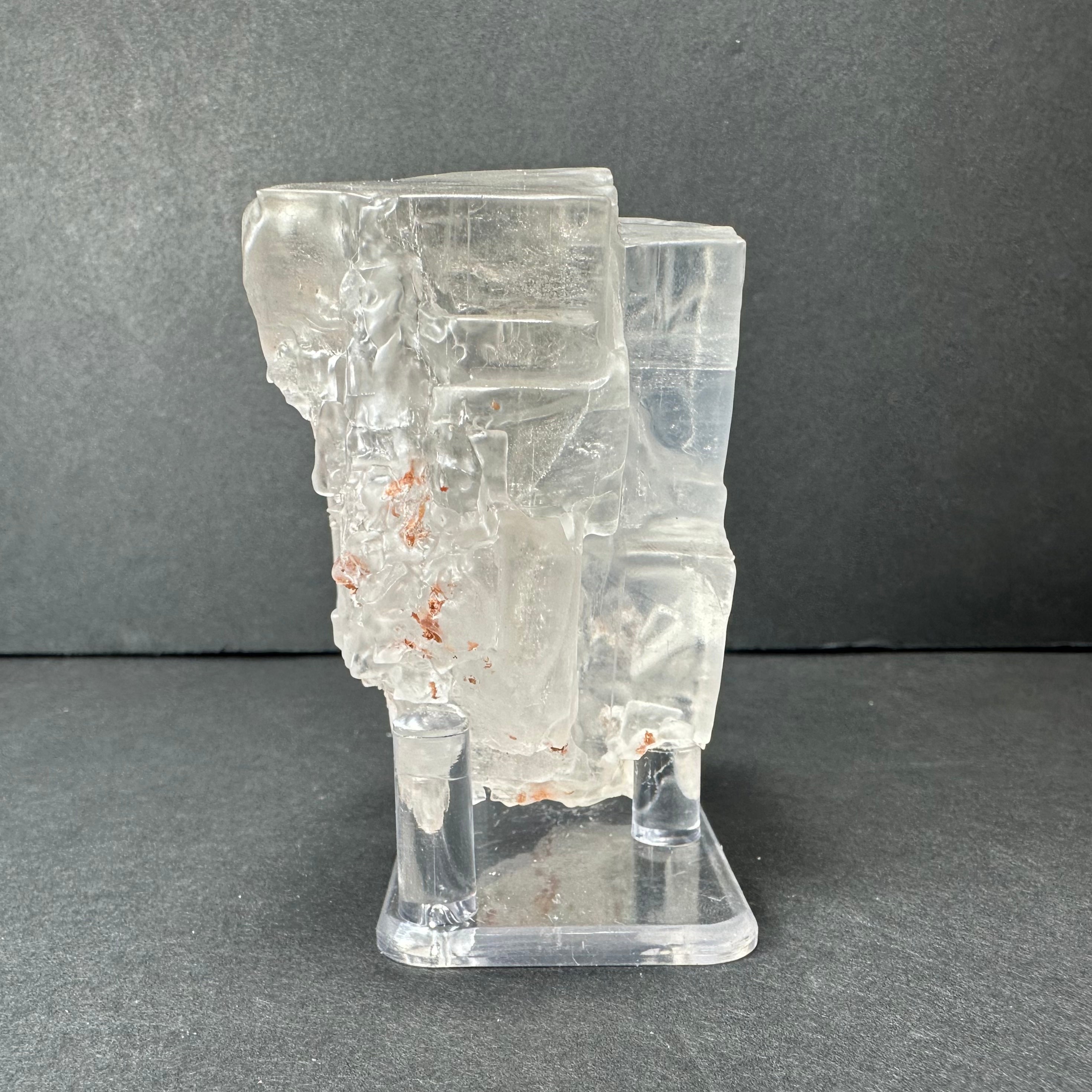 Colorless cubic Fluorite specimen with blue inclusions from Hardin County, Illinois