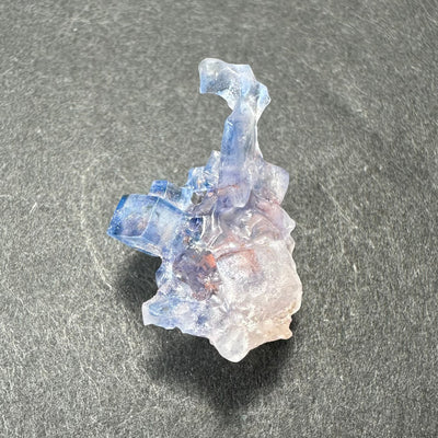 Blue Fluorite Cube from Minerva Mine #1 showing smooth cubic faces and vibrant blue color