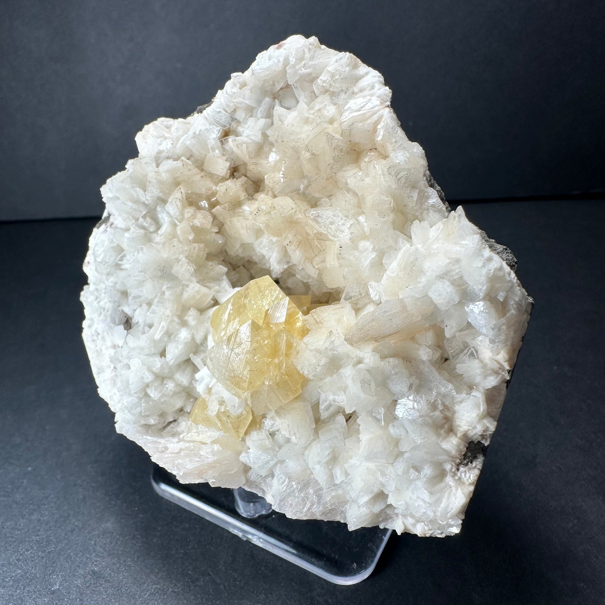Yellow Powellite with Heulandite from Maharashtra, Pune, India by Rare Earth Gallery - product image 3 for Resin Society