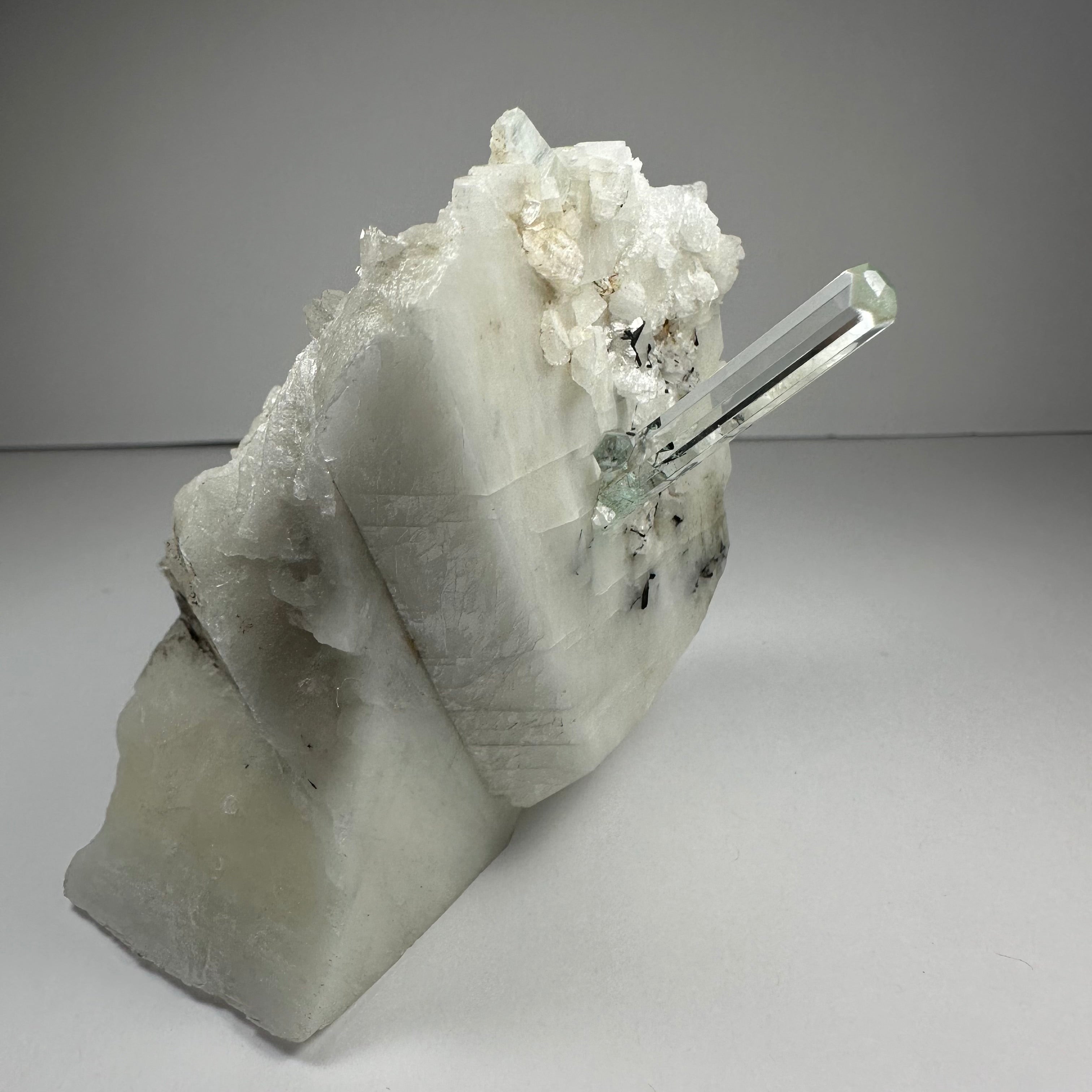 Aquamarine Beryl on Albite by Rare Earth Gallery - product image 4 for Resin Society