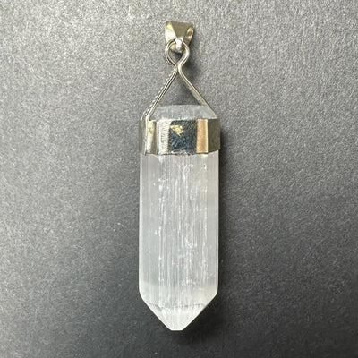 Selenite Pendant in Sterling Silver Clasp