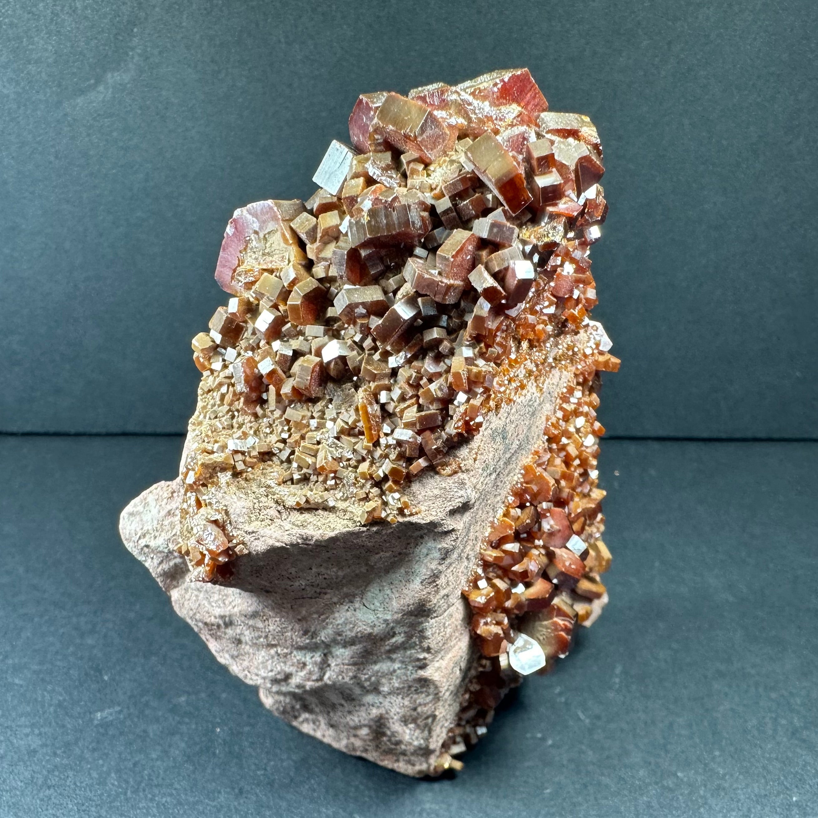 Vanadinite Cluster on Matrix from Mibladen, Morocco