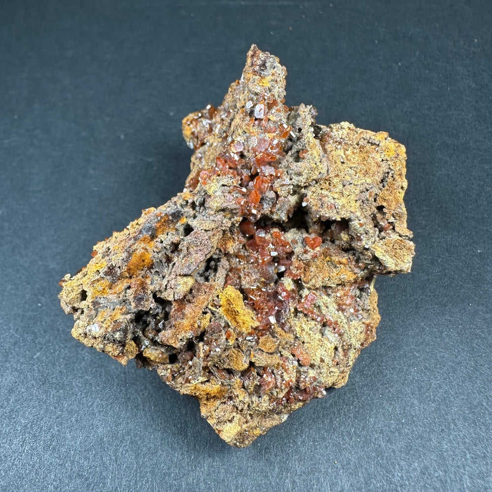 Wulfenite Cluster on Matrix mineral specimen from Maoniuping mine, Sichuan, China