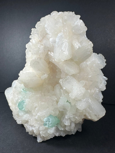 Stilbite with Green Apophyllite and Mordenite mineral specimen on matrix from India