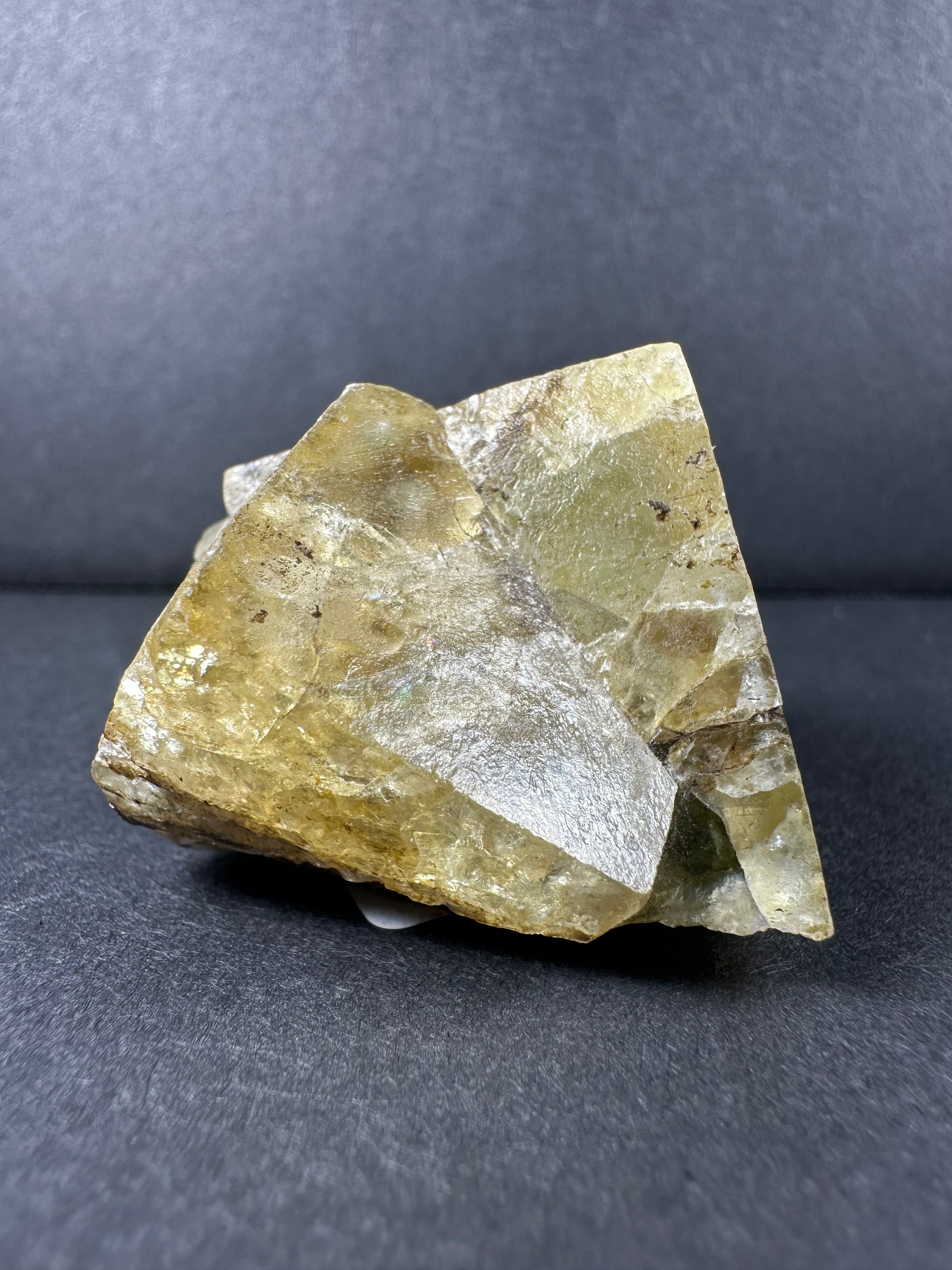 Yellow Cubic Fluorite cluster showing vibrant yellow cubic crystals on natural matrix