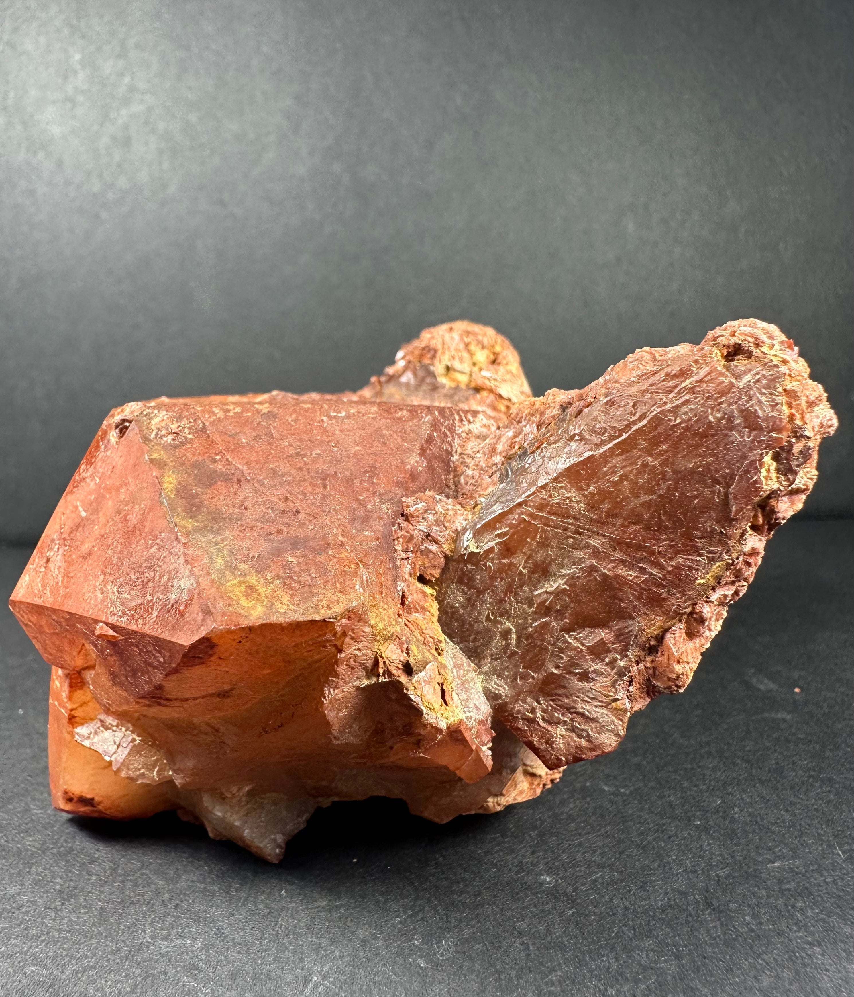 Tangerine Quartz Cluster Atlas Mountains, Morocco