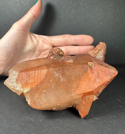 Tangerine Quartz Cluster Atlas Mountains, Morocco