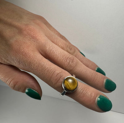 Tiger's Eye Ring - Size 5 by Rare Earth Gallery - product image 2 for Resin Society