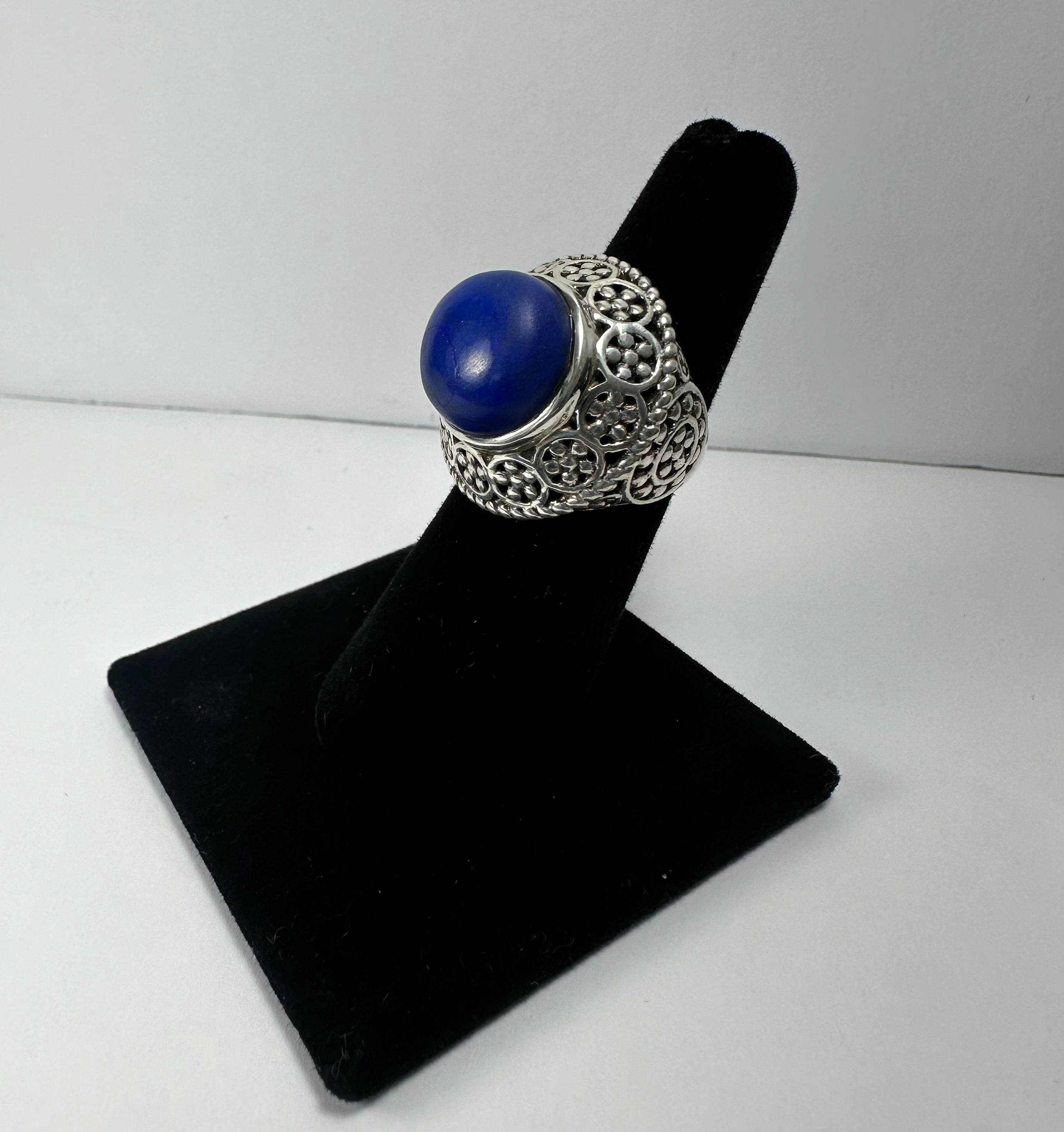Lapis Lazuli Ring - Size 5.5 by Rare Earth Gallery - main product image for Resin Society