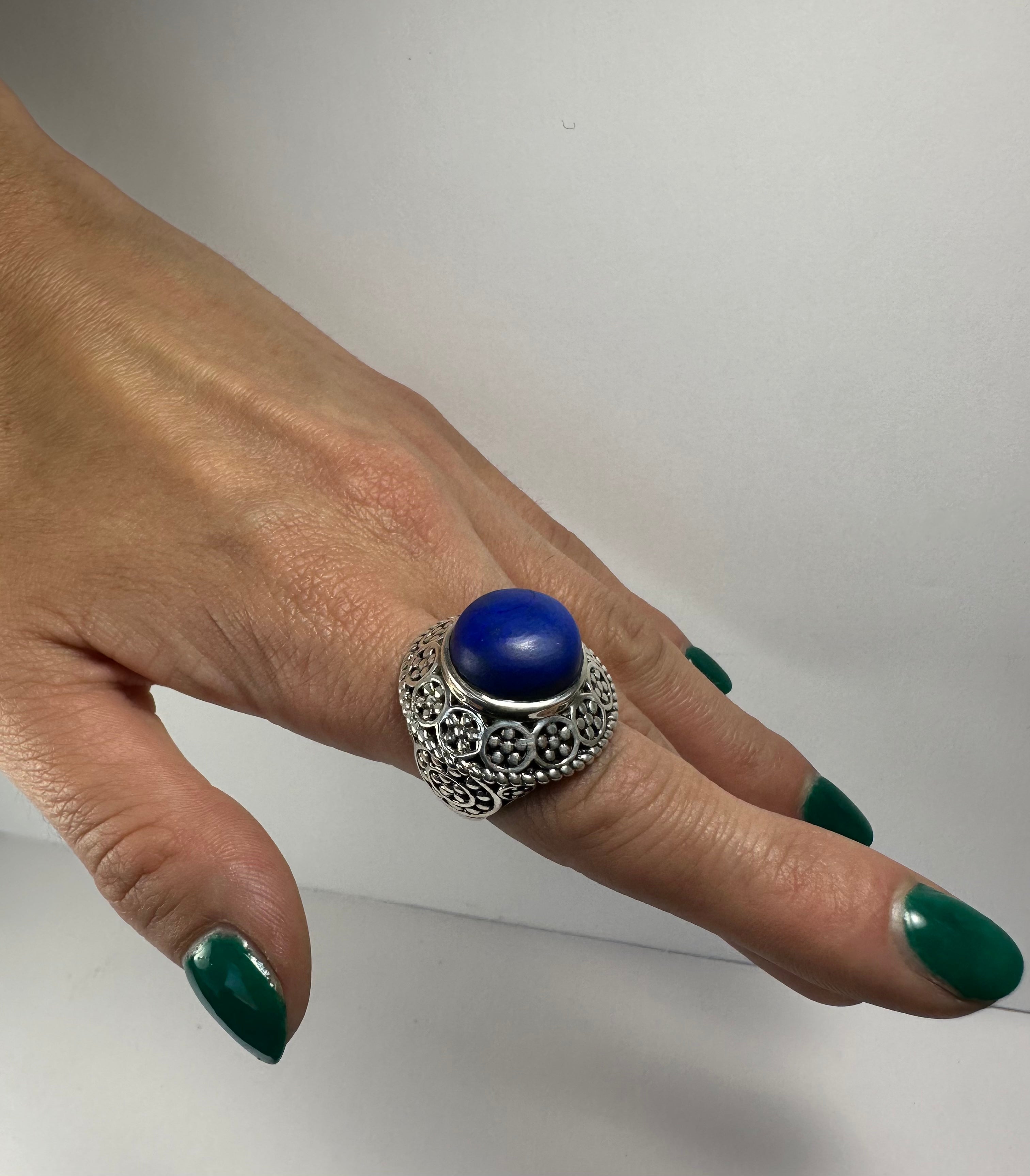 Lapis Lazuli Ring - Size 5.5 by Rare Earth Gallery - product image 2 for Resin Society