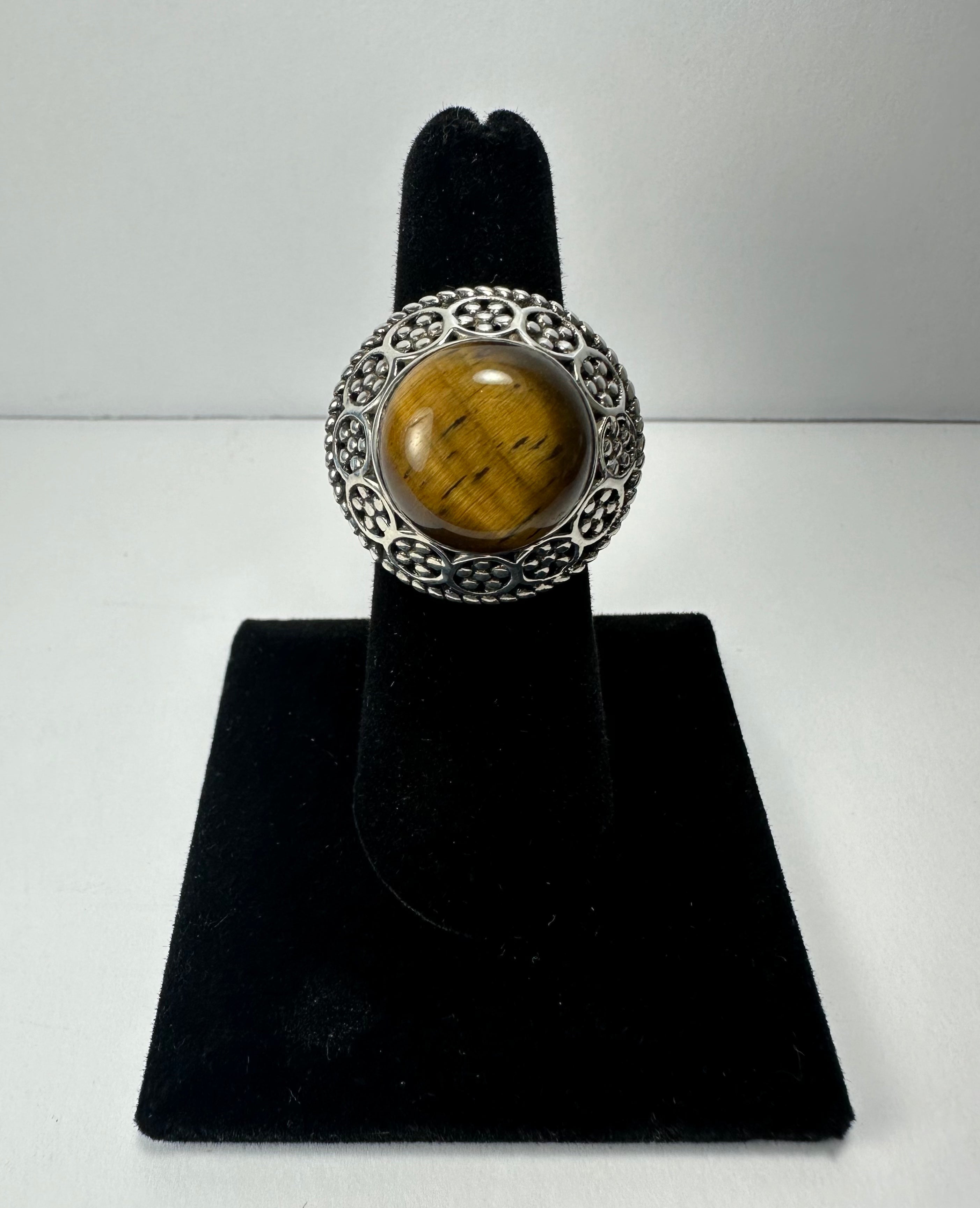 Tiger's Eye Ring - Size 6 by Rare Earth Gallery - main product image for Resin Society