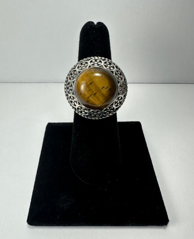 Tiger's Eye Ring - Size 6 by Rare Earth Gallery - main product image for Resin Society