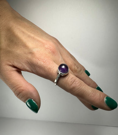 Amethyst Ring - Size 6.5 by Rare Earth Gallery - product image 2 for Resin Society