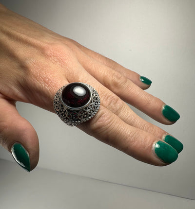 Garnet Ring - Size 6 by Rare Earth Gallery - product image 2 for Resin Society