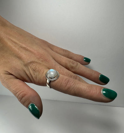 Moonstone Ring - Size 6 by Rare Earth Gallery - product image 2 for Resin Society