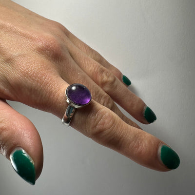 Amethyst Ring - Size 6 by Rare Earth Gallery - product image 2 for Resin Society