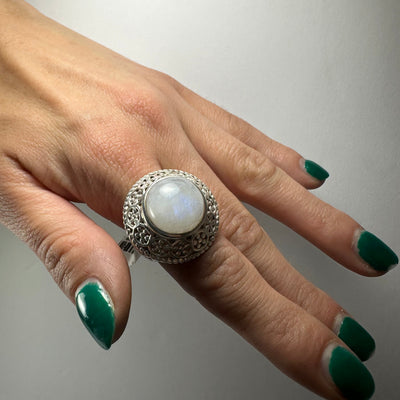 Moonstone Ring - Size 6 by Rare Earth Gallery - product image 5 for Resin Society