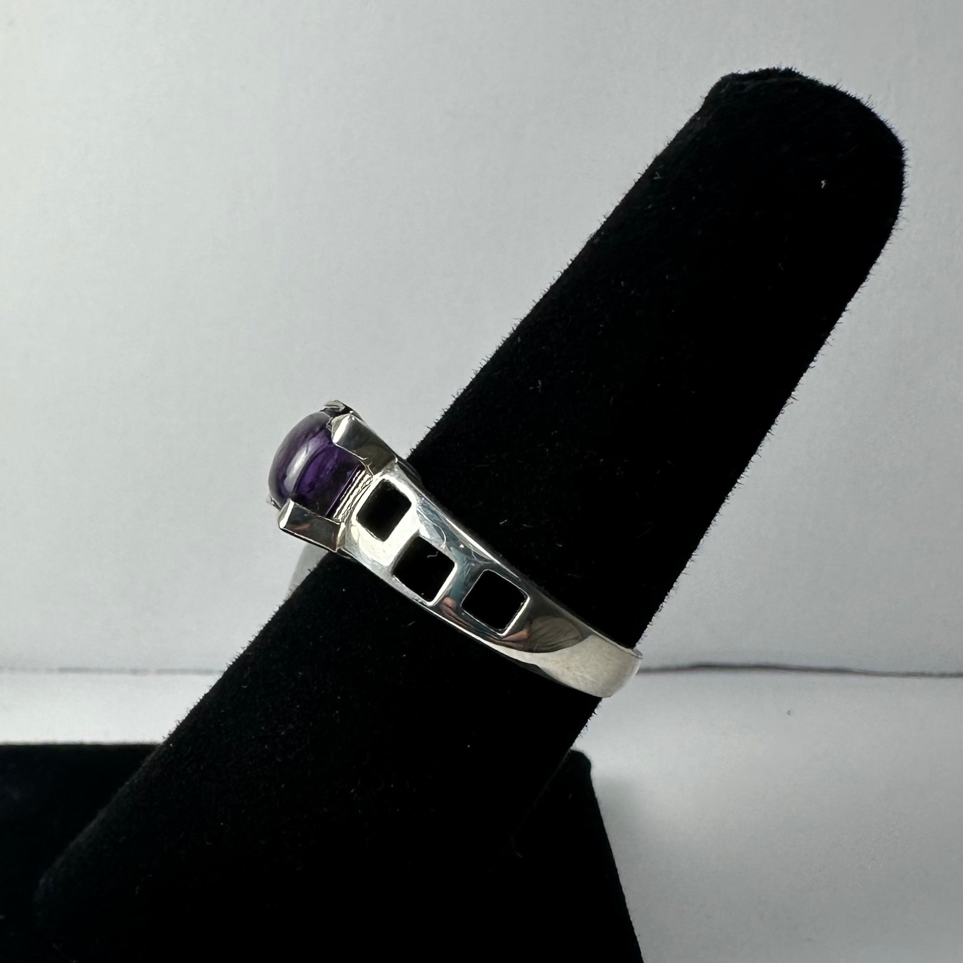 Amethyst Ring - Size 6.5 by Rare Earth Gallery - product image 3 for Resin Society