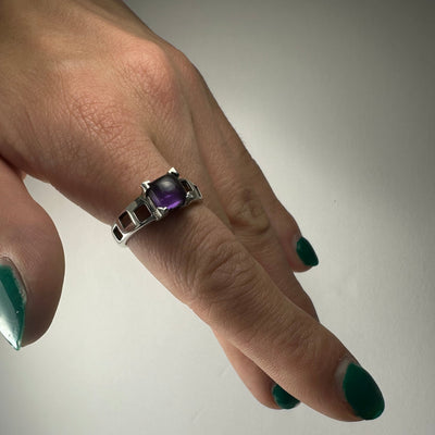 Amethyst Ring - Size 6.5 by Rare Earth Gallery - product image 5 for Resin Society