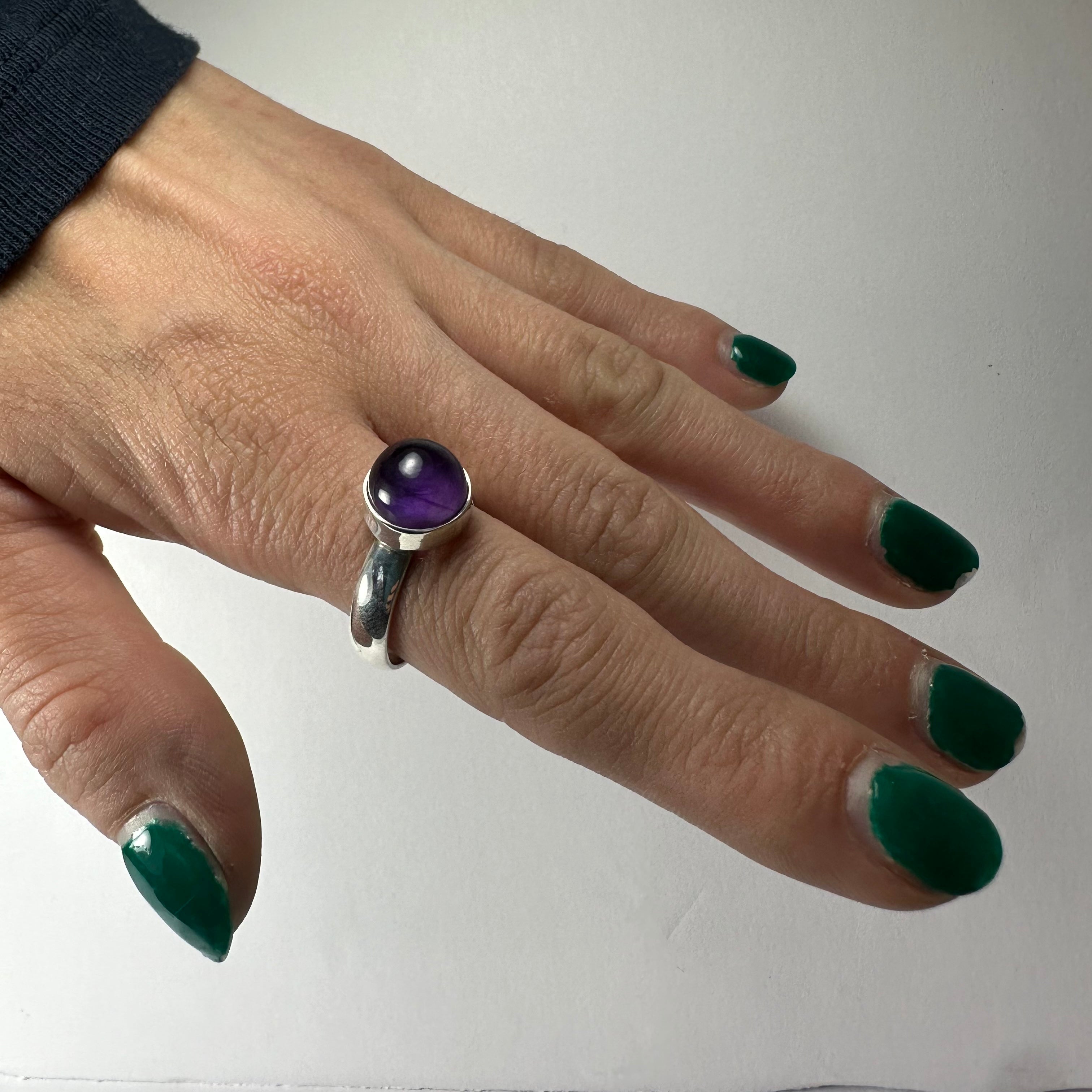 Amethyst Ring - Size 8.5 by Rare Earth Gallery - product image 5 for Resin Society
