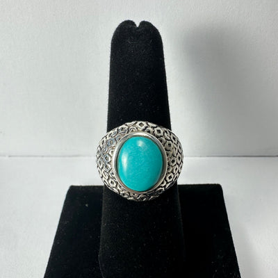 Turquoise Ring - Size 7 by Rare Earth Gallery - main product image for Resin Society