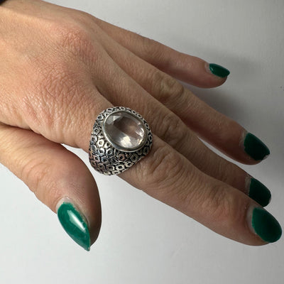 Rose Quartz Ring - Size 7 by Rare Earth Gallery - product image 5 for Resin Society