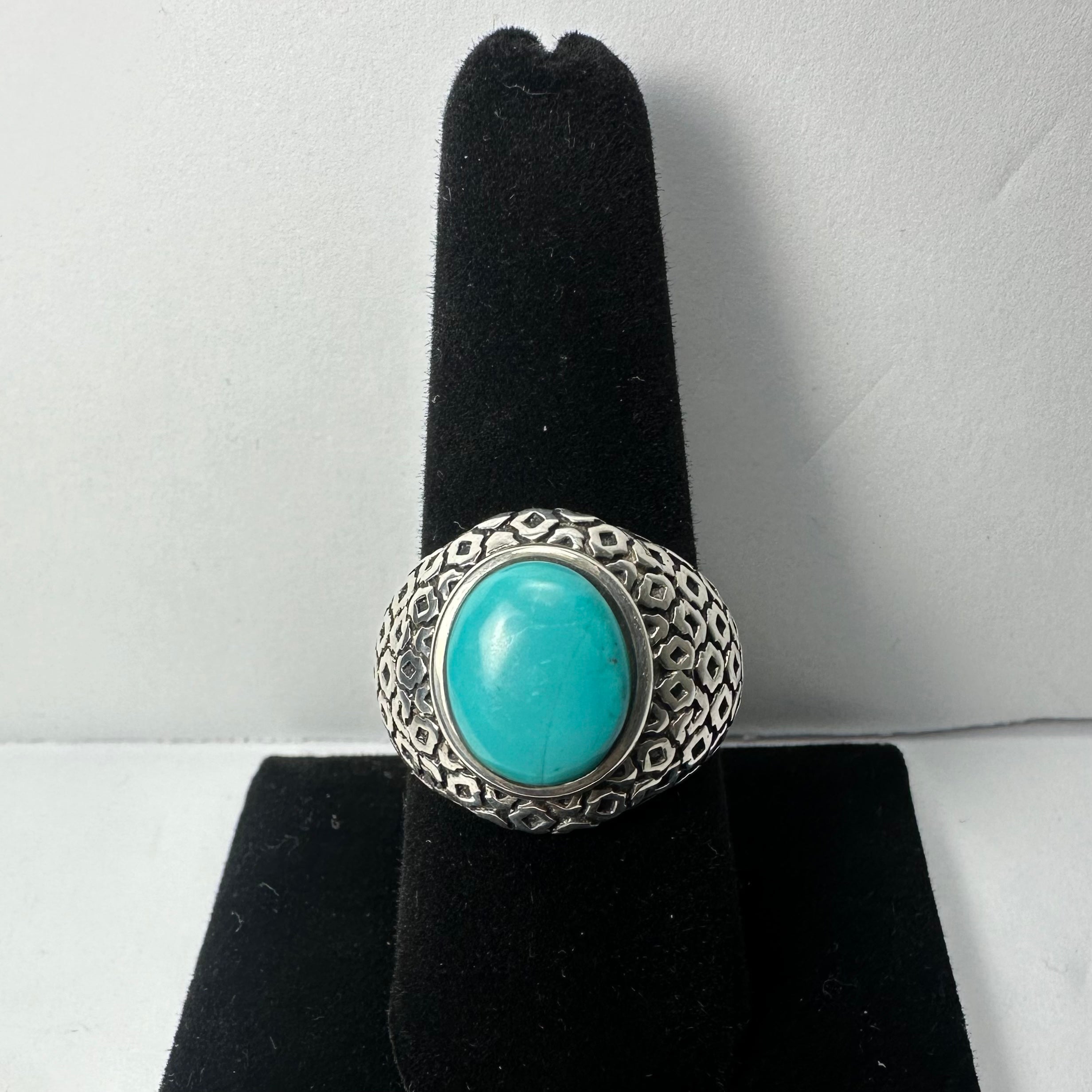 Turquoise Ring - Size 8 by Rare Earth Gallery - main product image for Resin Society
