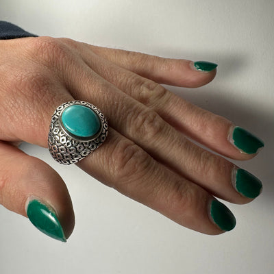 Turquoise Ring - Size 8 by Rare Earth Gallery - product image 5 for Resin Society