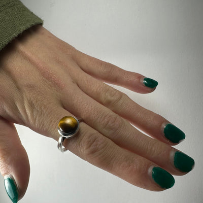 Tiger's Eye Ring - Size 8